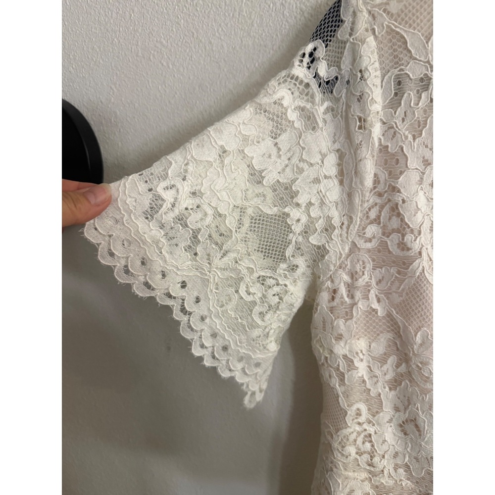 Baltic‎ Born Aasha Lace Midi Dress Size Large Boho Lace off white - Picture 9 of 11